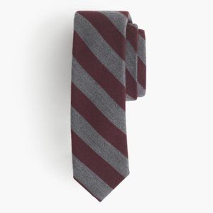 J. Crew English Wool-Silk Tie in Double Stripe